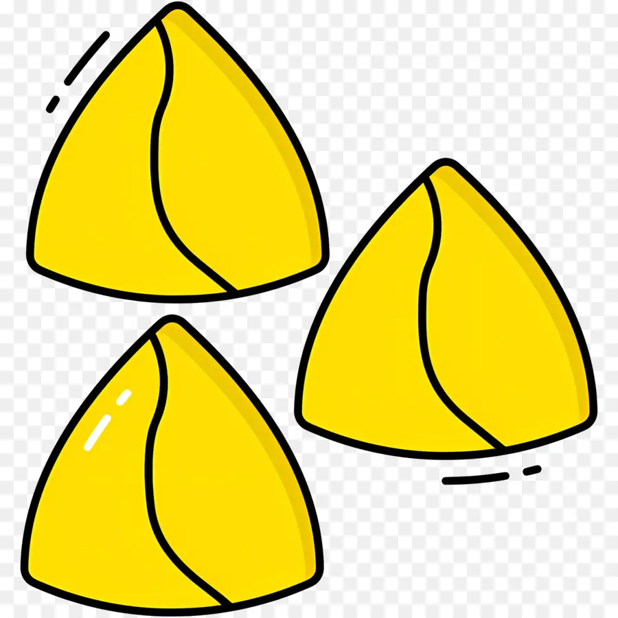 Journée Mondiale De Samosa，Triangles Jaunes PNG