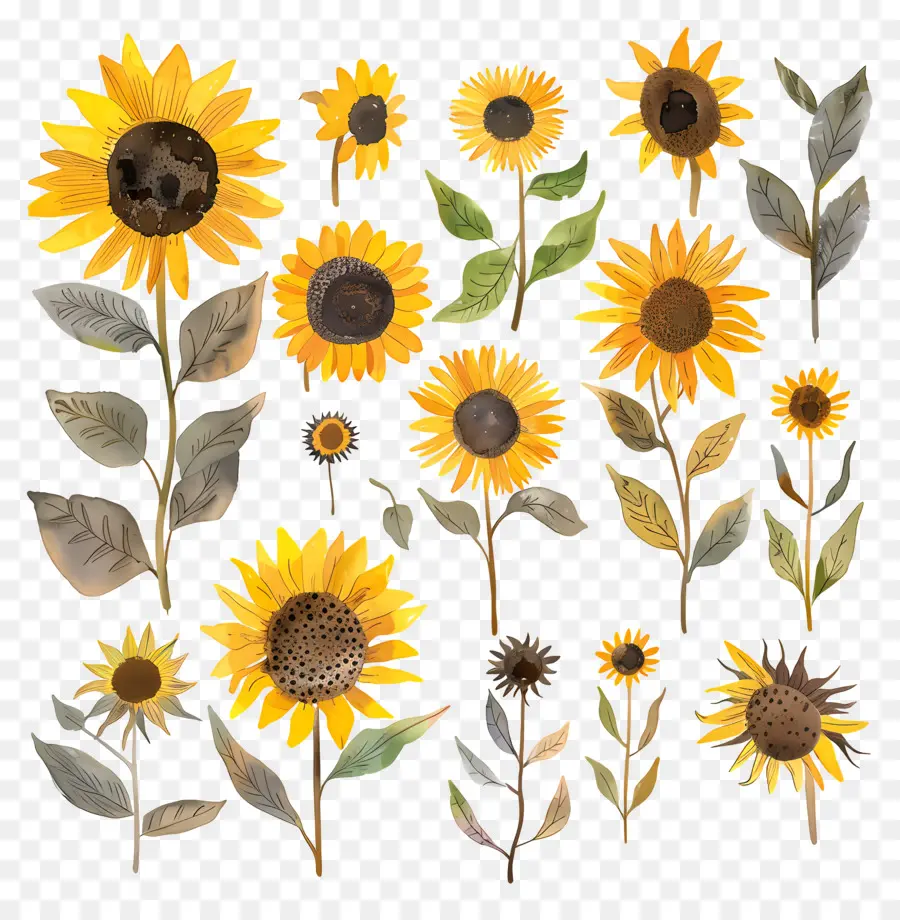 Tournesols，Fleurs Jaunes PNG