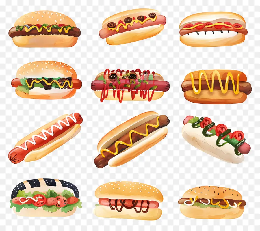 Les Hot Dogs，Condiments PNG