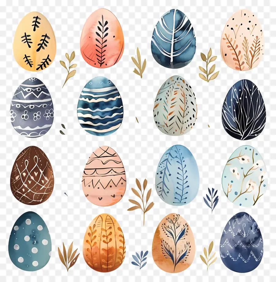 Oeufs De Pâques，Aquarelle PNG