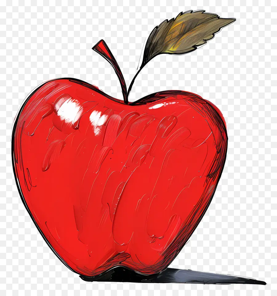 Dessin Animé Apple，Pomme Rouge PNG