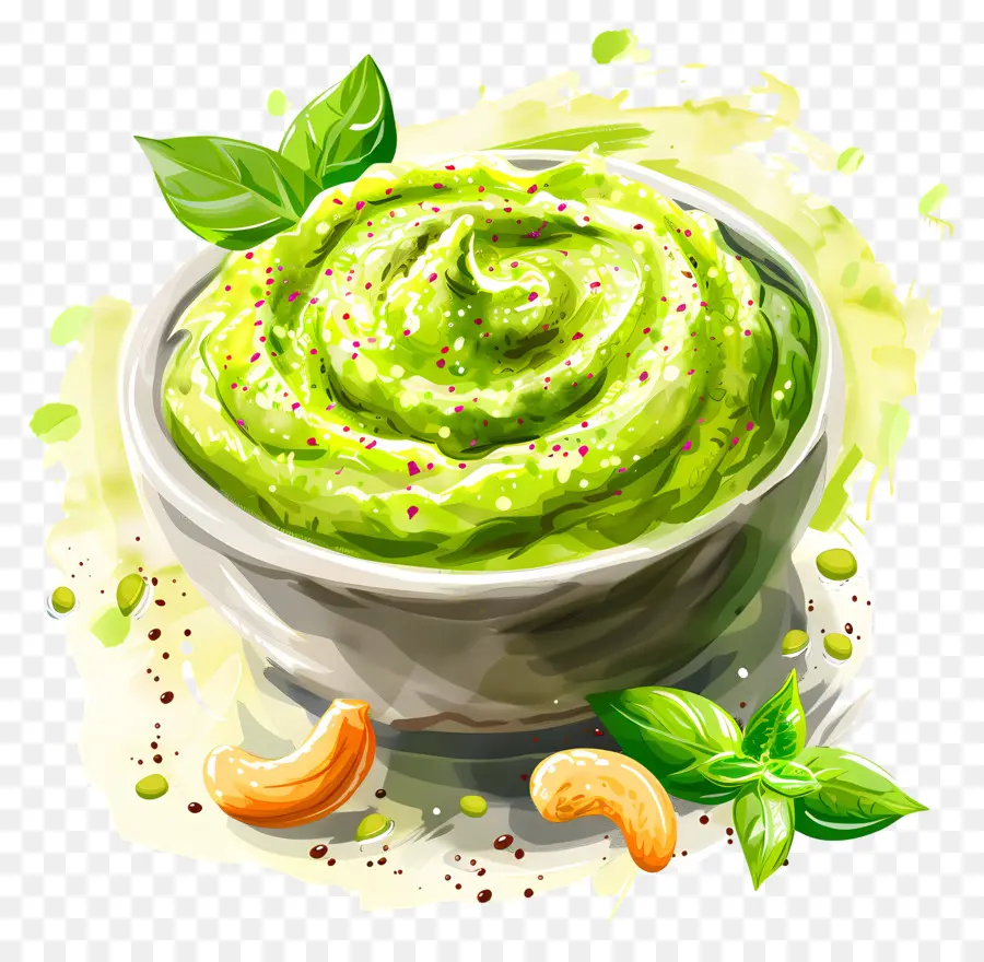 Purée De Légumes，Sauce Pesto PNG