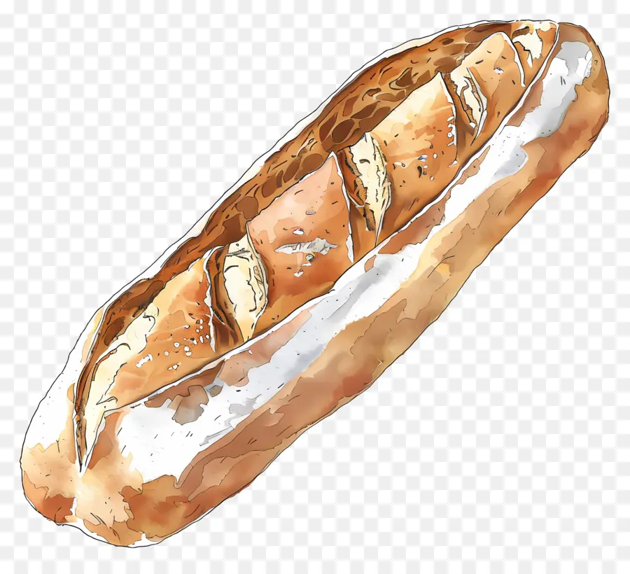 Baguette，Peinture à L'aquarelle PNG