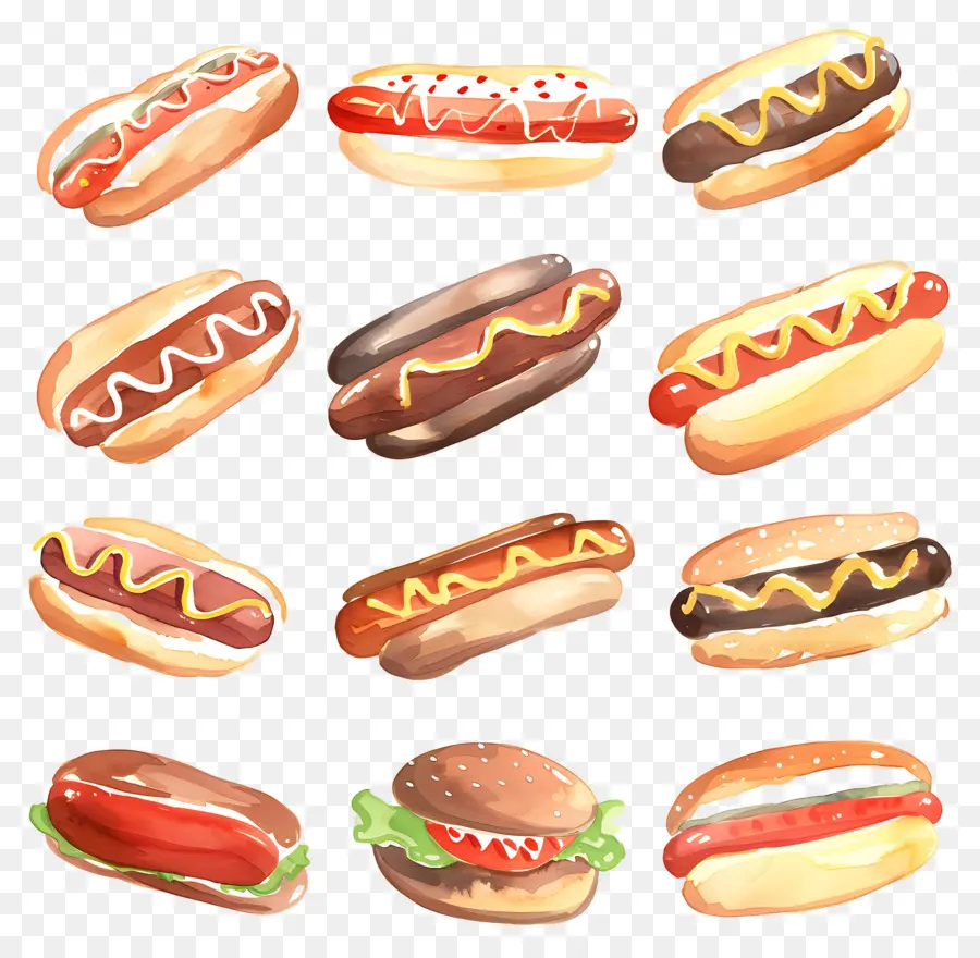 Les Hot Dogs，Frites PNG