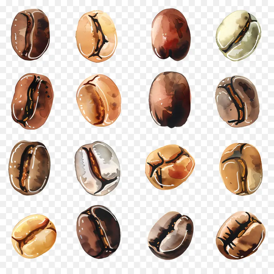 Les Grains De Café，Grains De Café Rôtis PNG