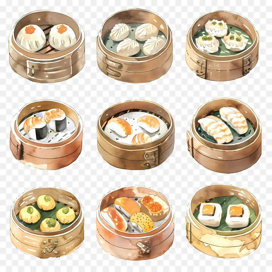 Dim Sum，La Nourriture Chinoise PNG