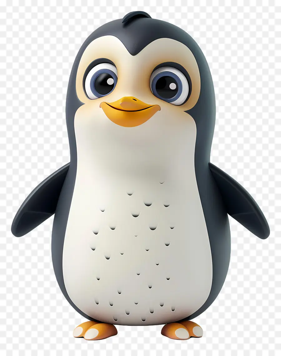 3d Petit Pingouin，Cartoon Pingouin PNG