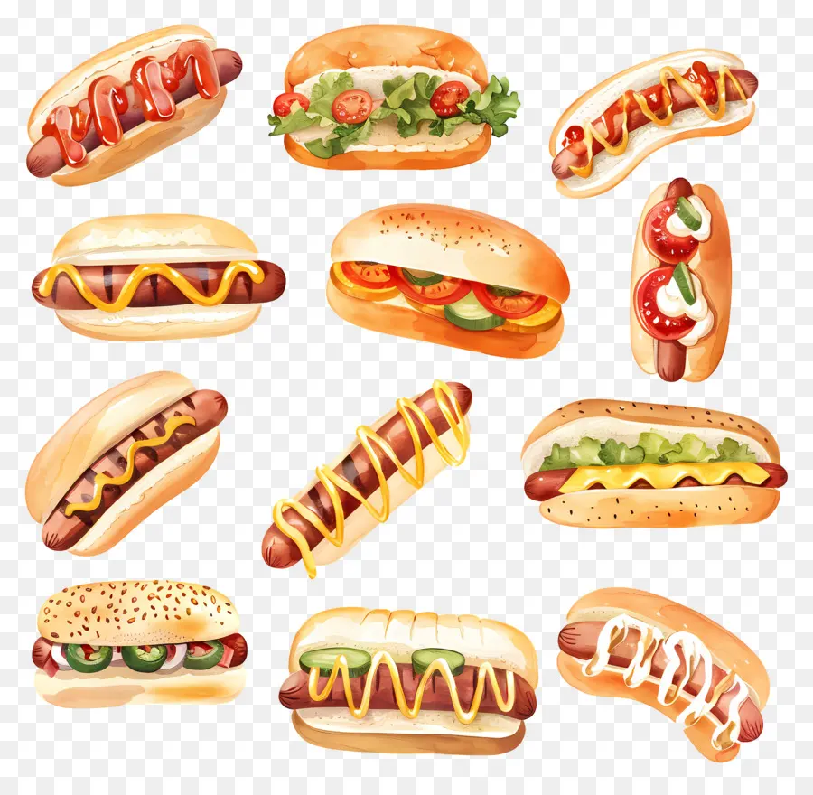 Les Hot Dogs，Hot Dog PNG