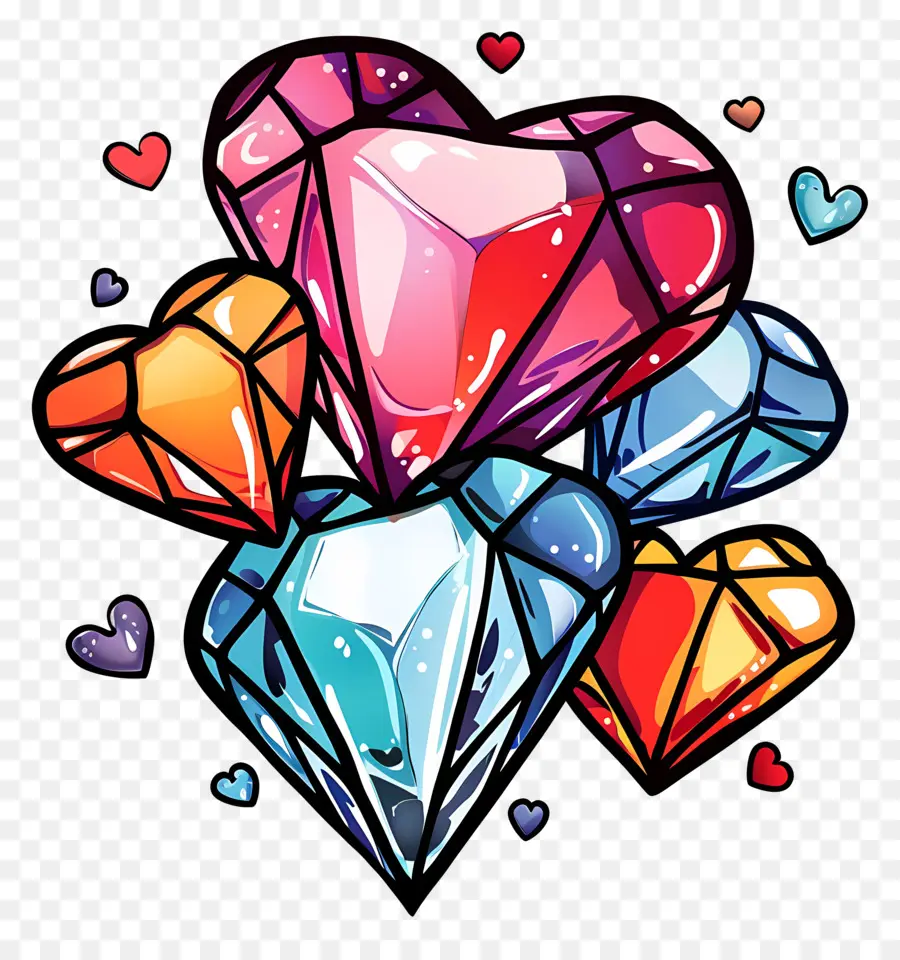 Diamants，En Forme De Coeur PNG