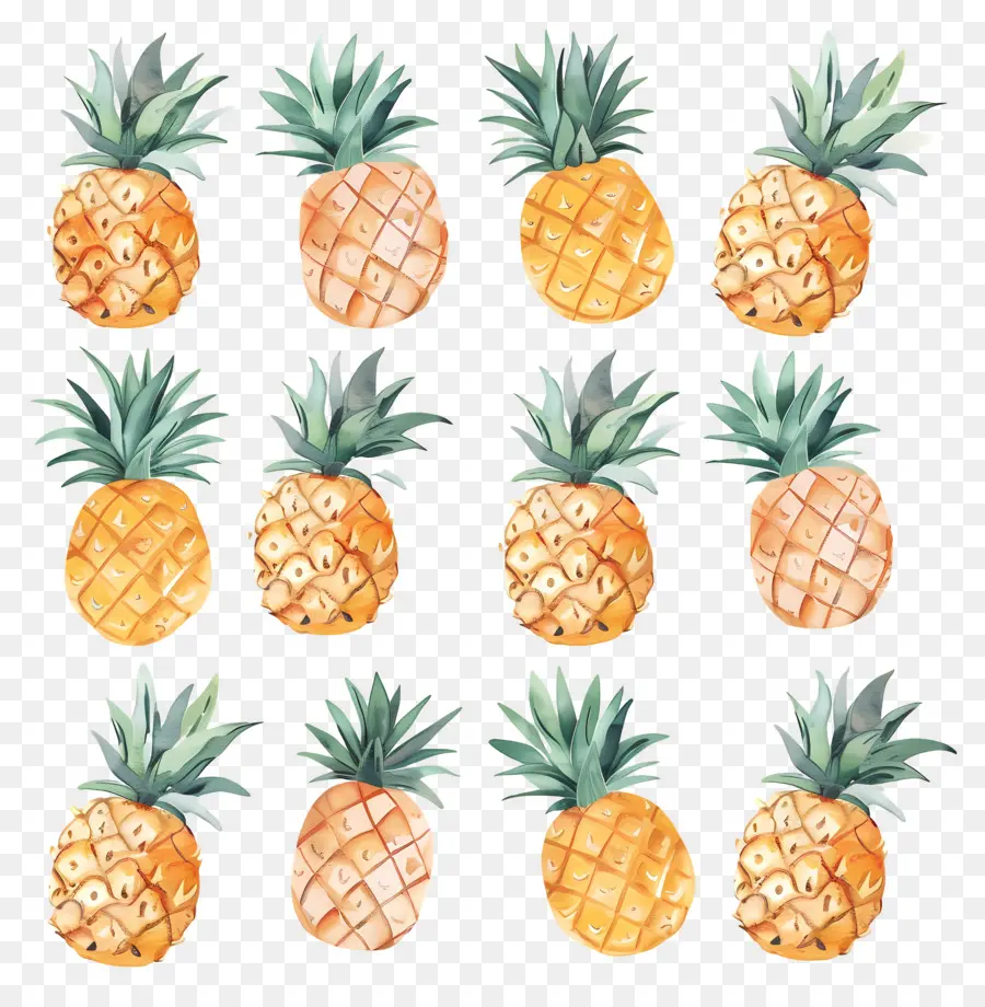 Ananas，Aquarelle PNG