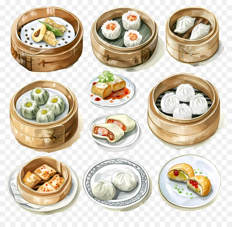 Dim Sum，Raviolis Chinois PNG