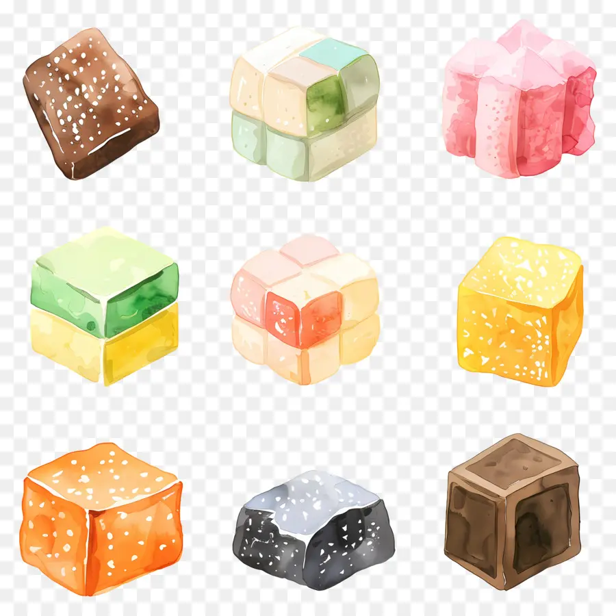 Sucre，Gâteaux Colorés PNG