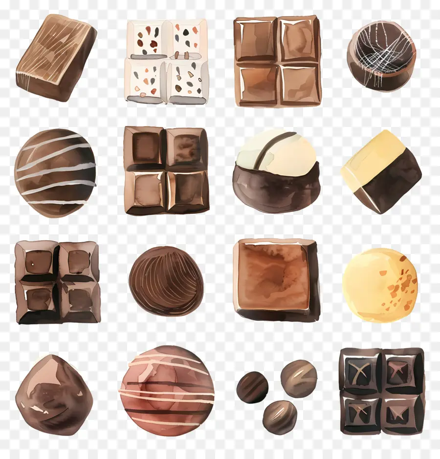 Chocolats，Chocolat Noir PNG