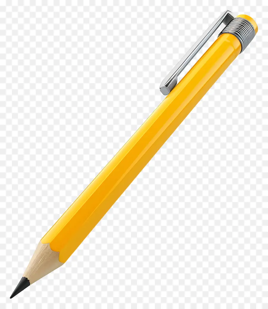 Crayon 3d，Jaune Crayon PNG