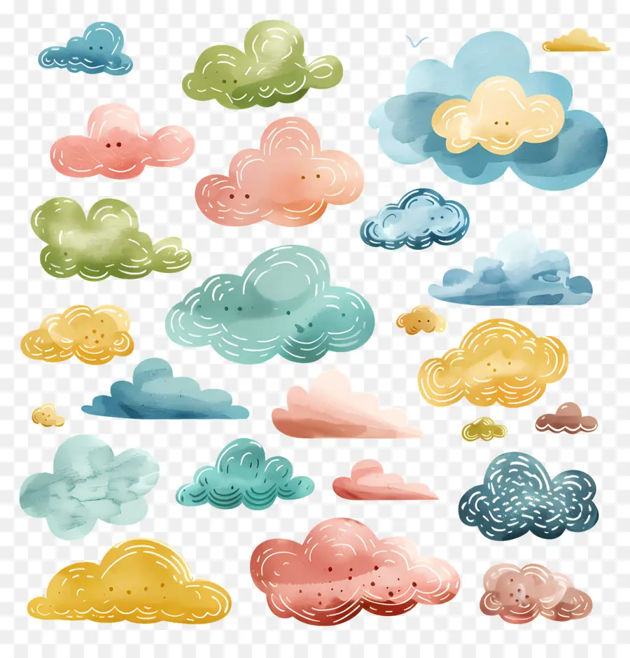 Nuage，Les Nuages Colorés PNG