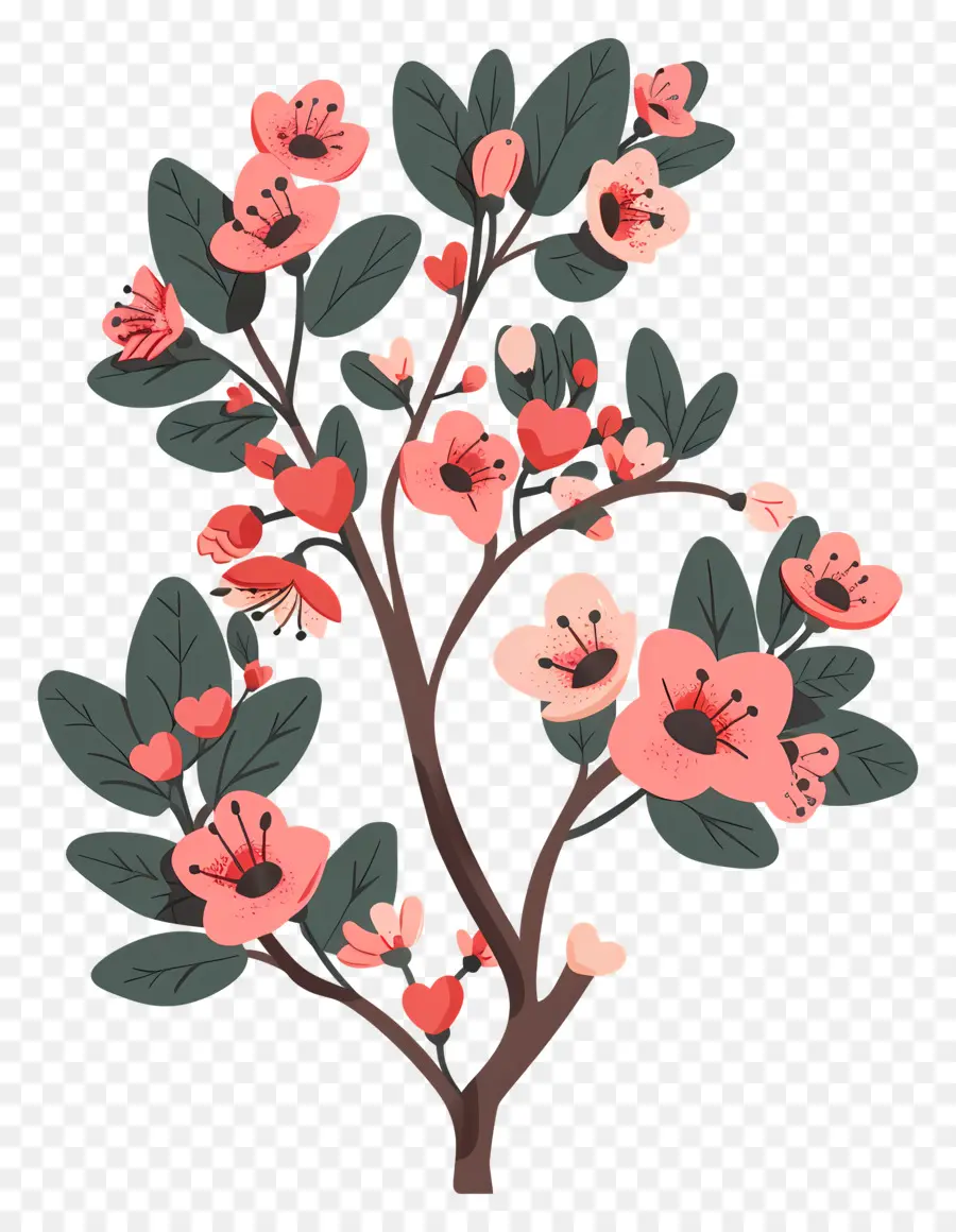 Blossoms Du Printemps，Arbre En Fleurs Rose PNG