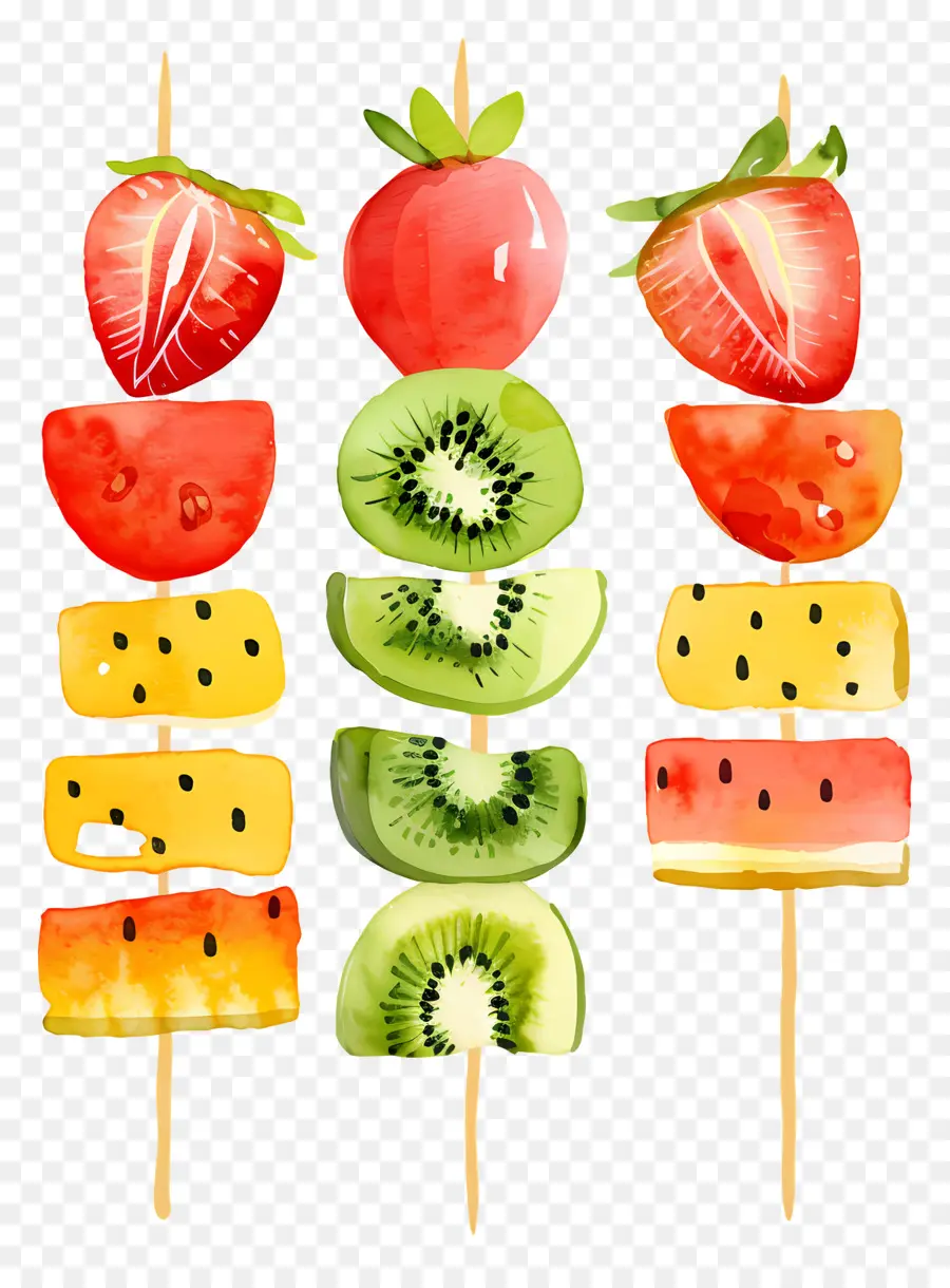 Brochettes De Fruits，Fruits PNG