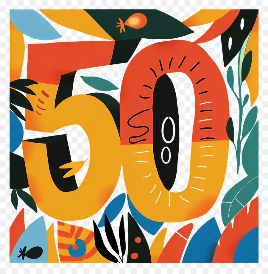 Numéro 50，50e Anniversaire PNG