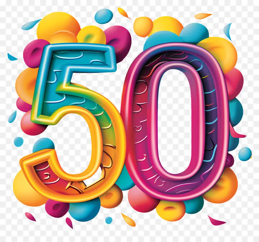 Numéro 50，Coloré PNG