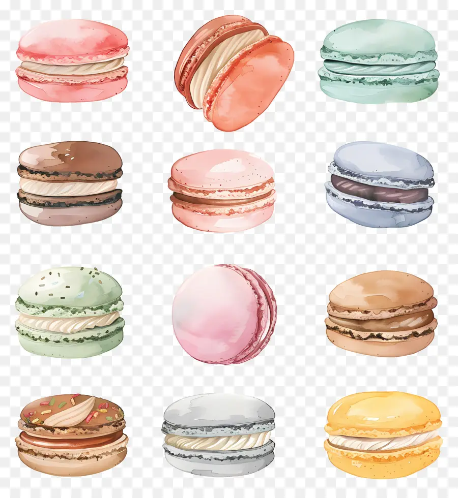 Macarons，Chocolat PNG