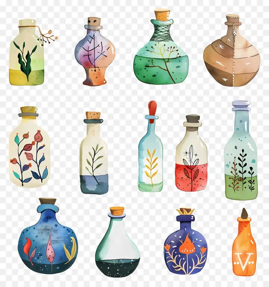 Potion Magique，Bouteilles De Potions PNG