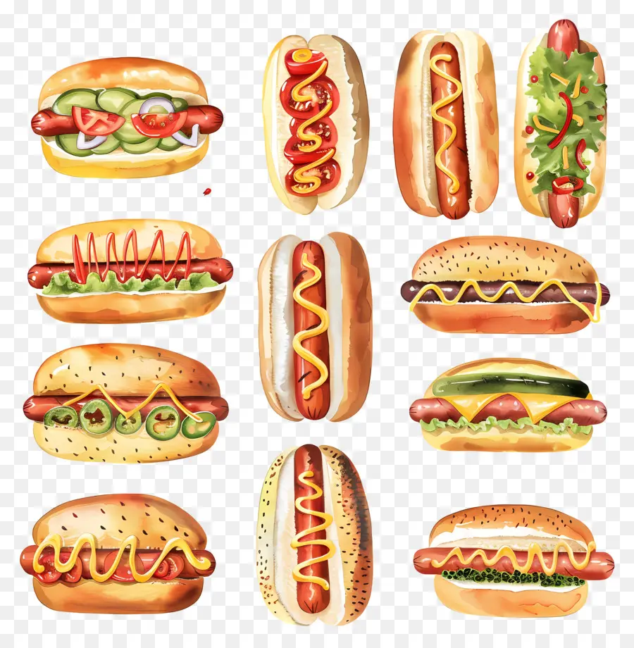 Les Hot Dogs，Saveurs PNG