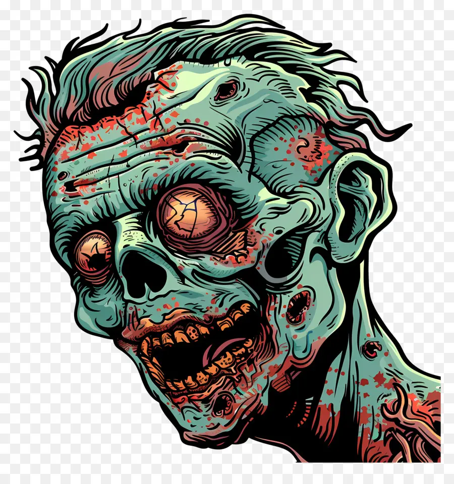 Tête De Zombie，Zombie PNG