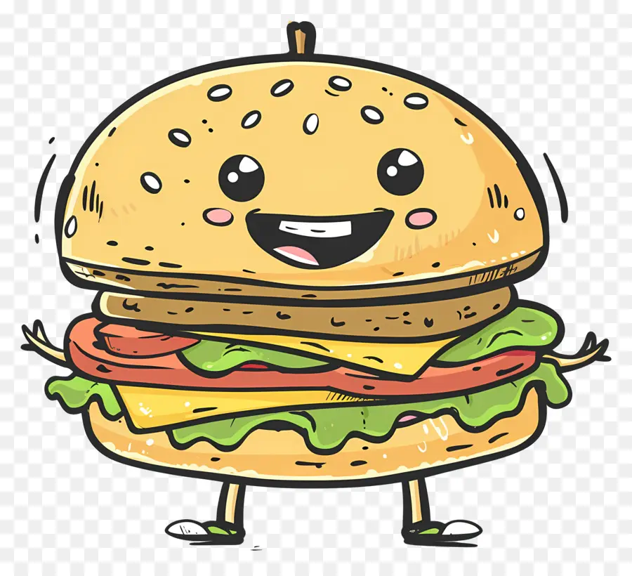 Dessin Animé Hamburger，Personnage De Dessin Animé PNG