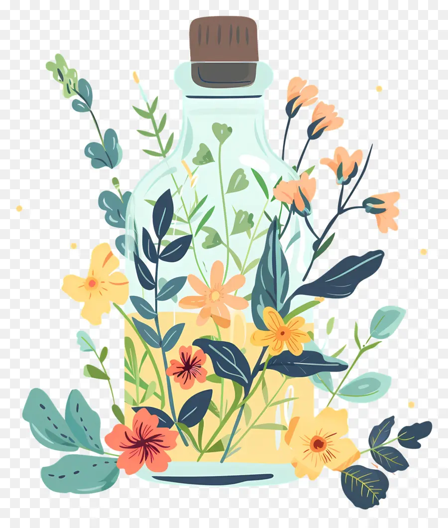 Essences De Fleurs，Huiles Essentielles PNG