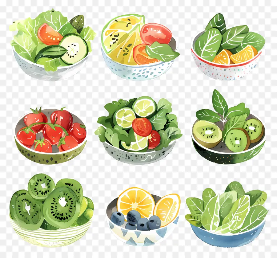 Salades，Salade Mixte PNG