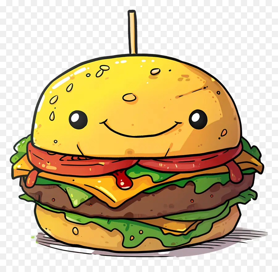 Dessin Animé Hamburger，Hamburger PNG