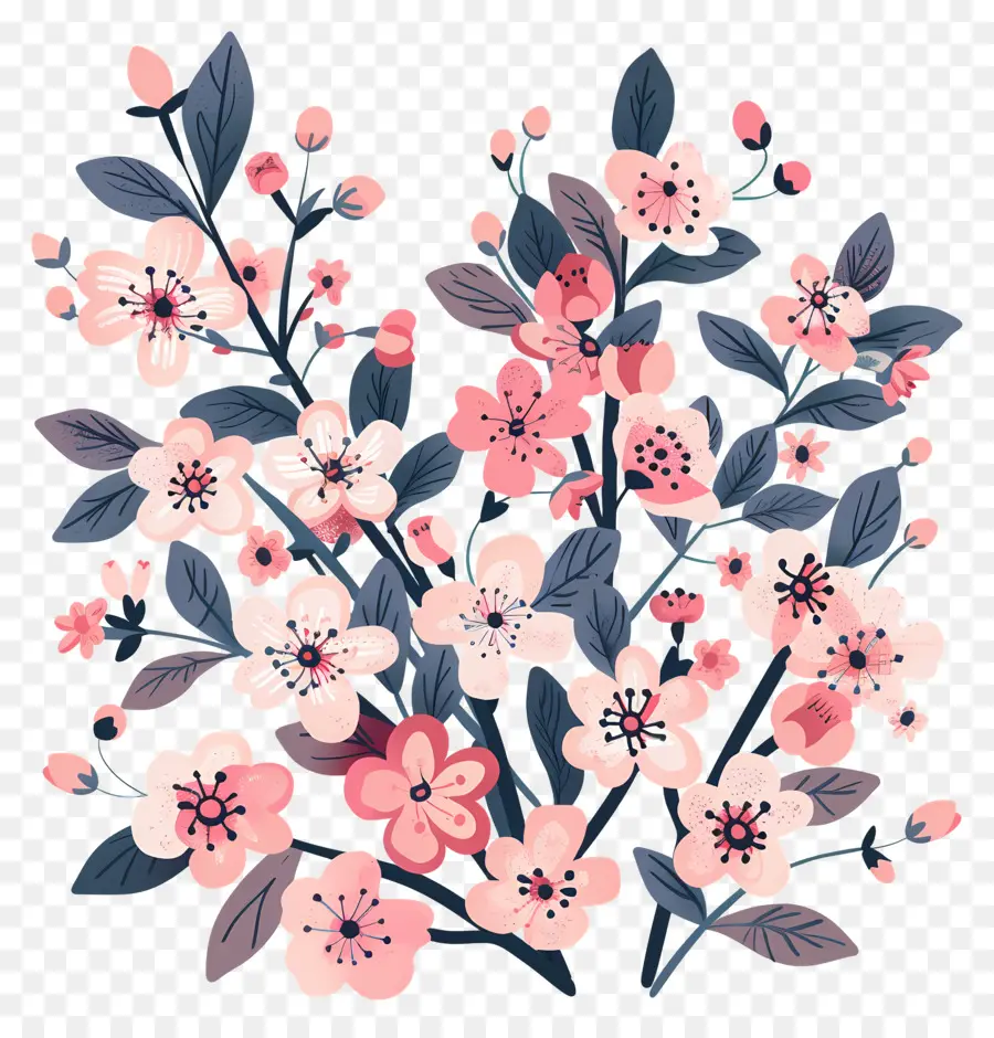 Blossoms Du Printemps，Fleurs Illustration PNG