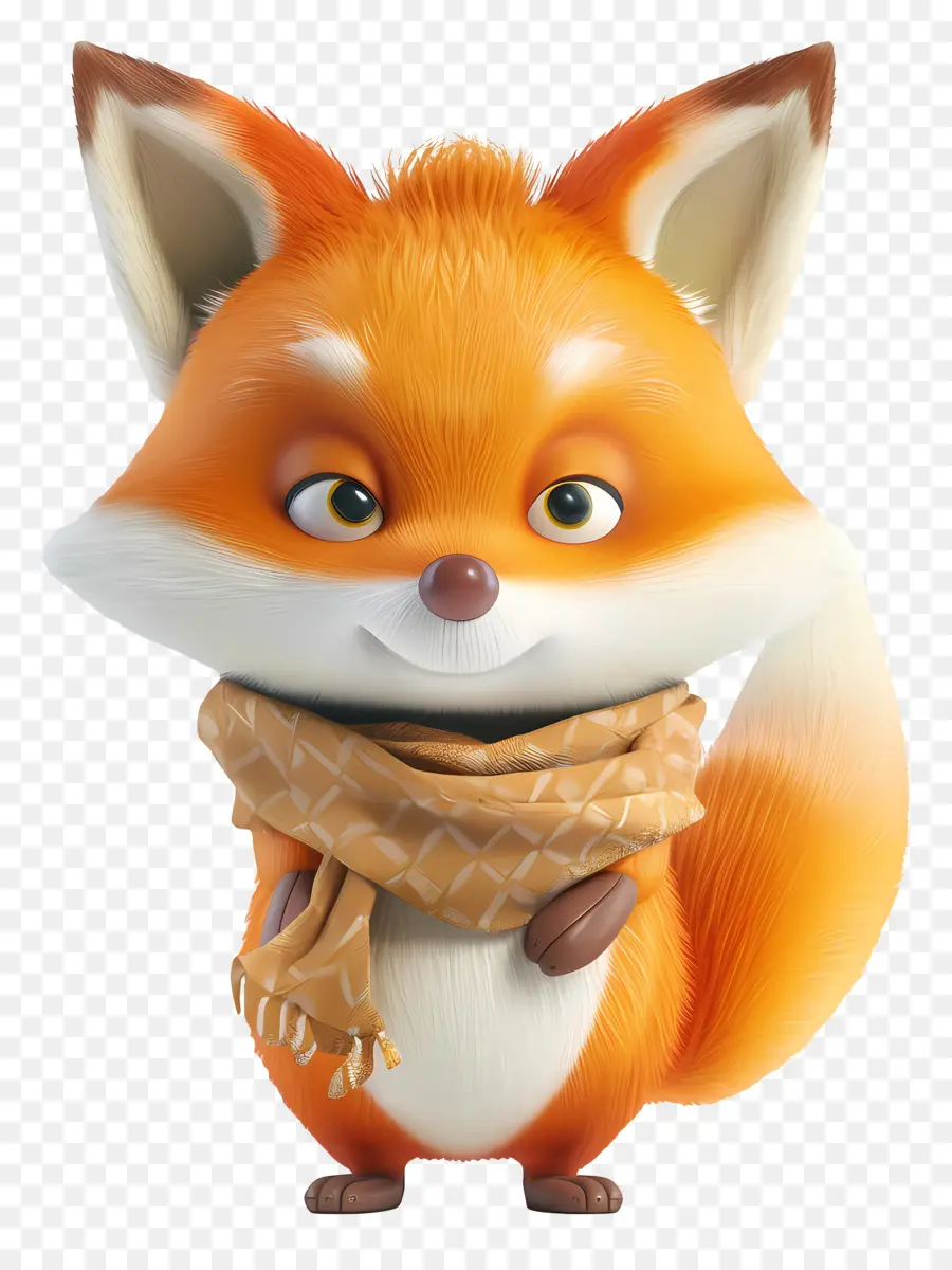 3d Petit Renard，Dessin Animé De La Fox PNG