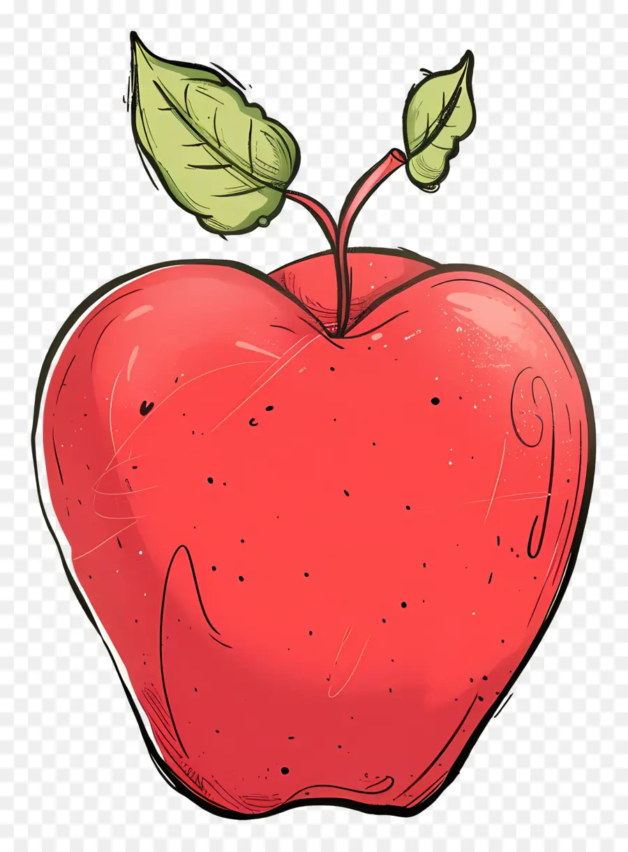 Dessin Animé Apple，Pomme Rouge PNG