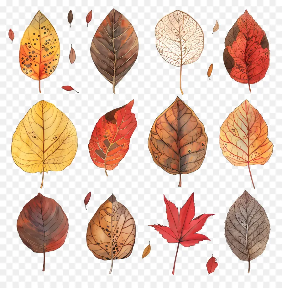 Les Feuilles Mortes，Feuillage D'automne PNG