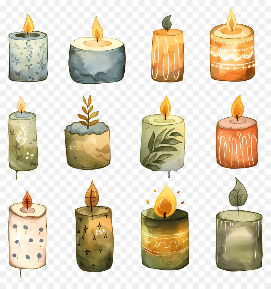 Bougies，Les Flammes PNG