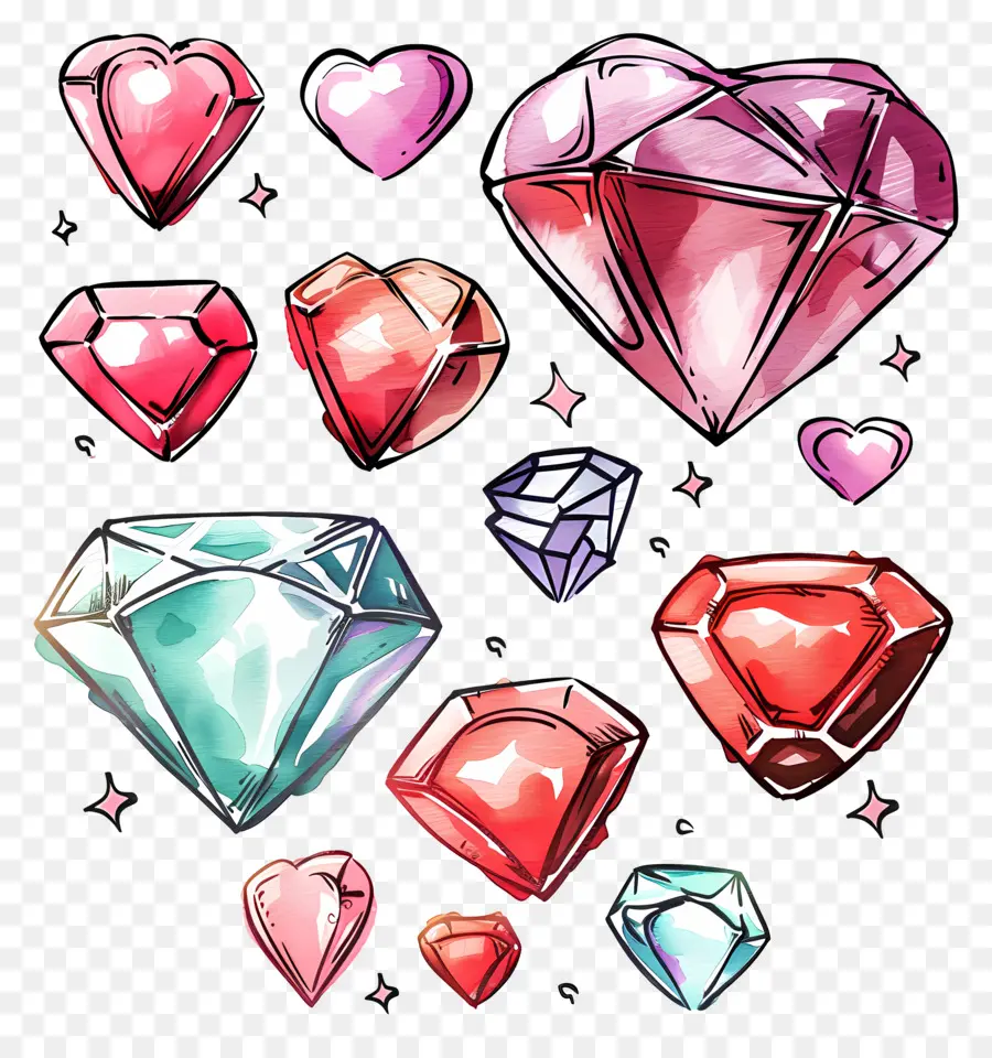 Diamants，Les Diamants De Couleur PNG