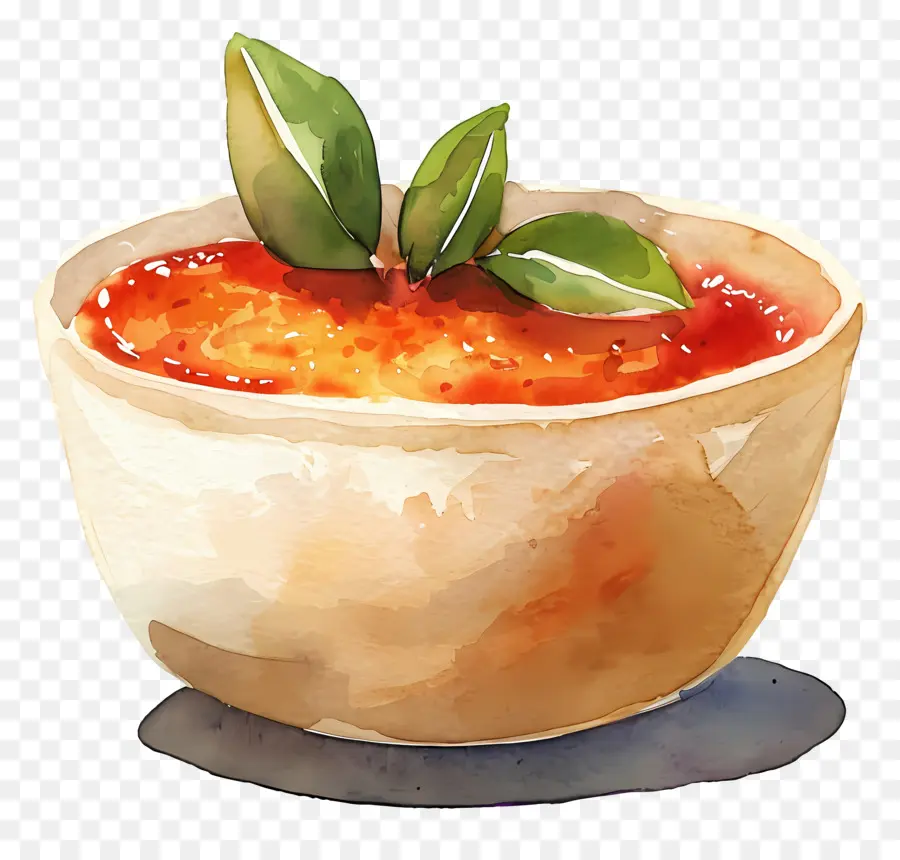 Crème Brûlée，Soupe à La Tomate PNG