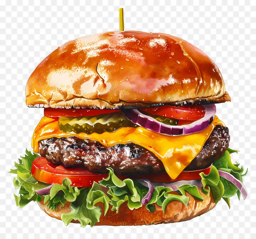 Cheeseburger，Hamburger PNG