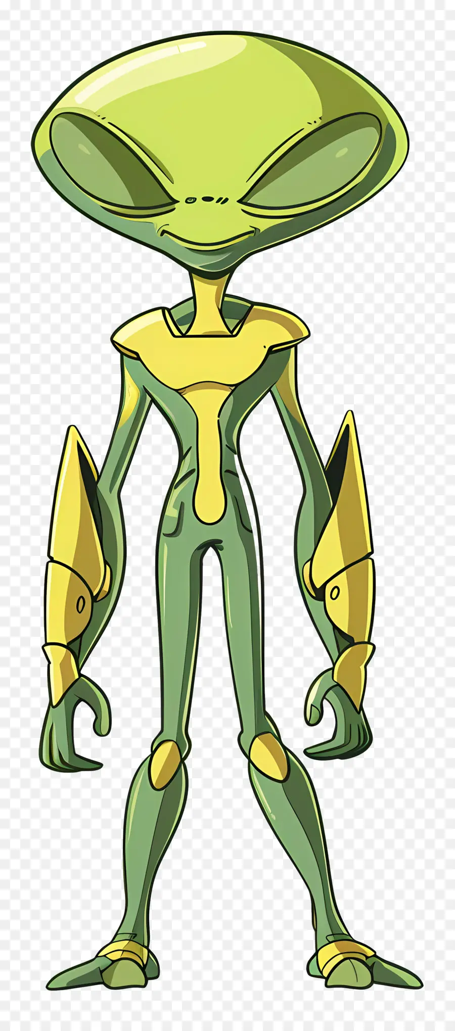 Alien De Dessin Animé，Costume Vert PNG