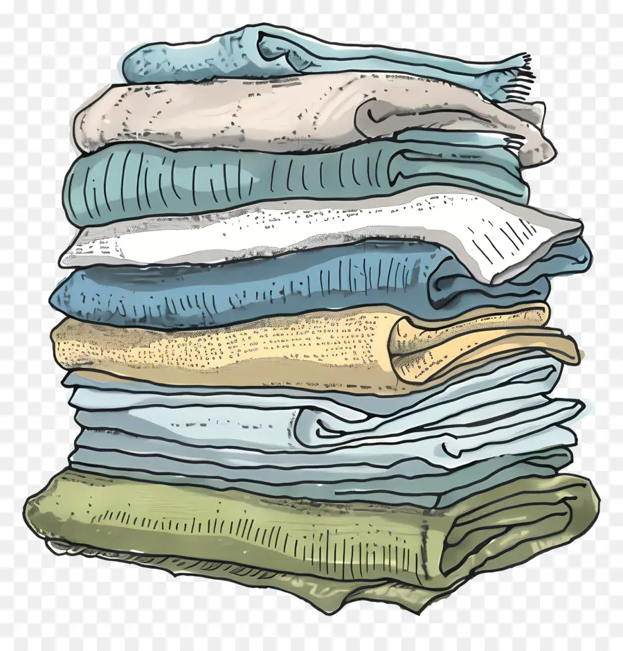 Pile De Serviettes，Vêtements PNG