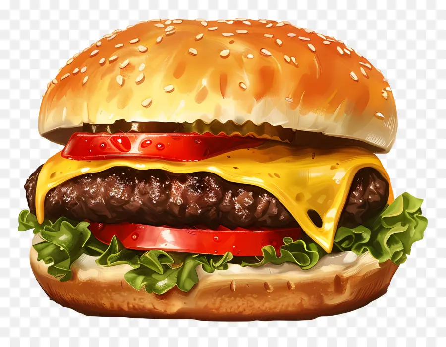 Cheeseburger，Hamburger PNG