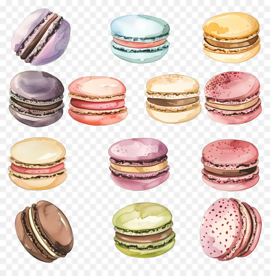 Macarons，Chocolat PNG