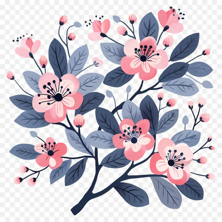 Blossoms Du Printemps，Fleurs Roses PNG