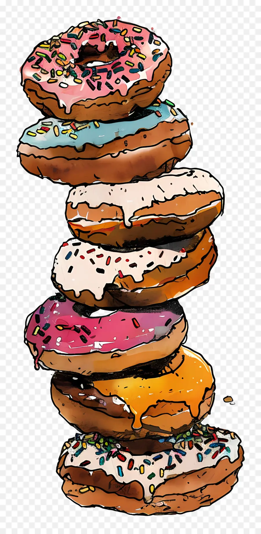 Pile De Beignets，Beignets PNG