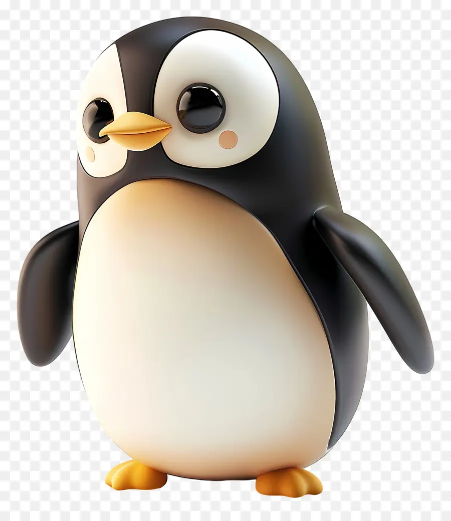 3d Petit Pingouin，Cartoon Pingouin PNG