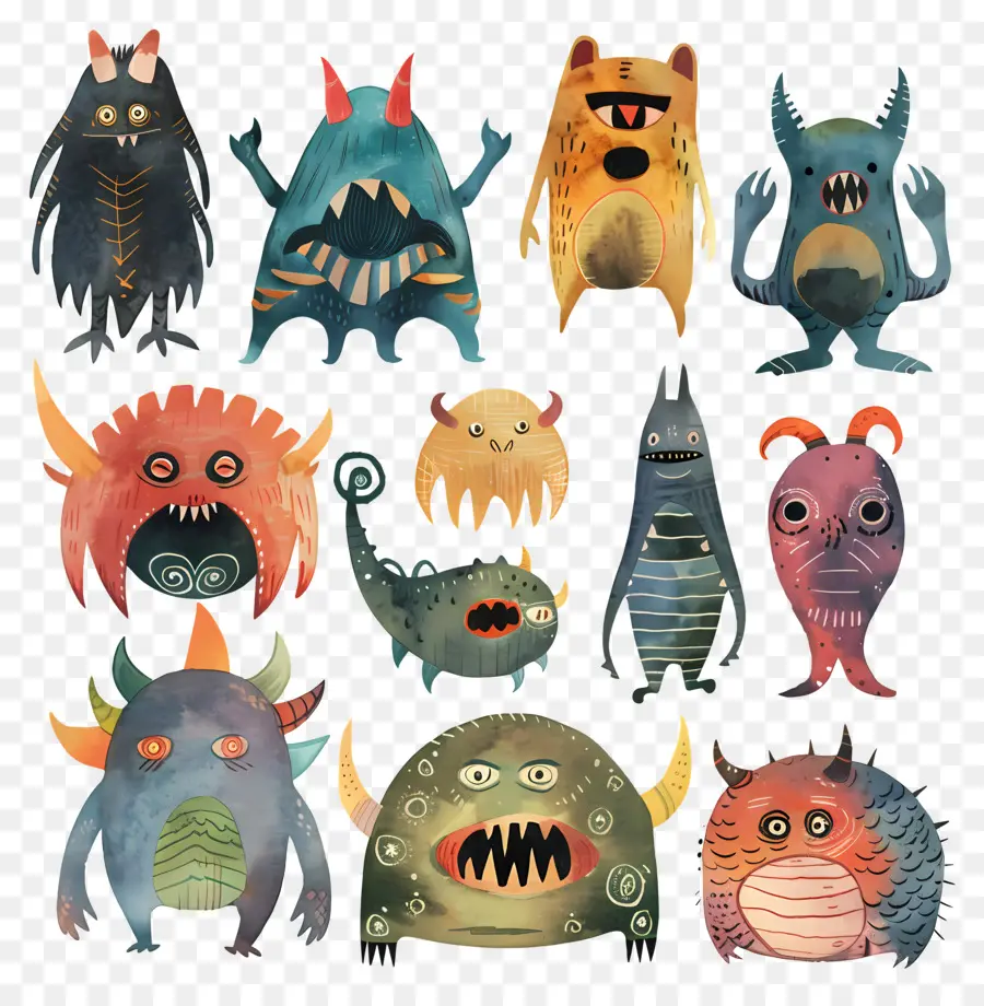 Monstre，Illustrations De Monstres PNG