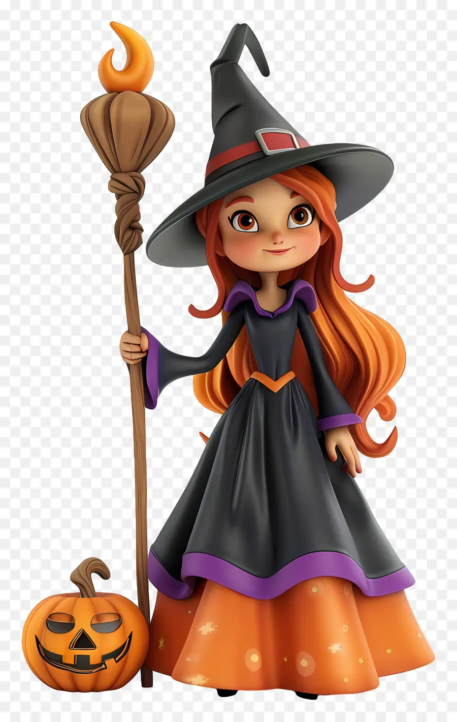 Sorcière 3d，Halloween PNG