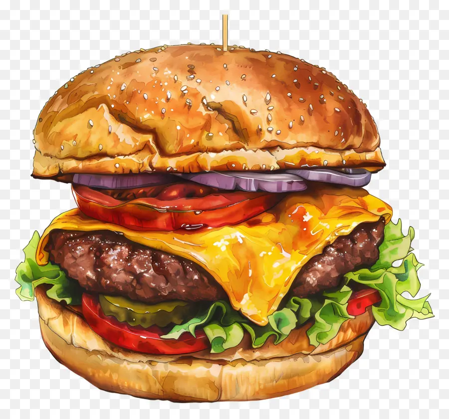 Cheeseburger，Hamburger PNG