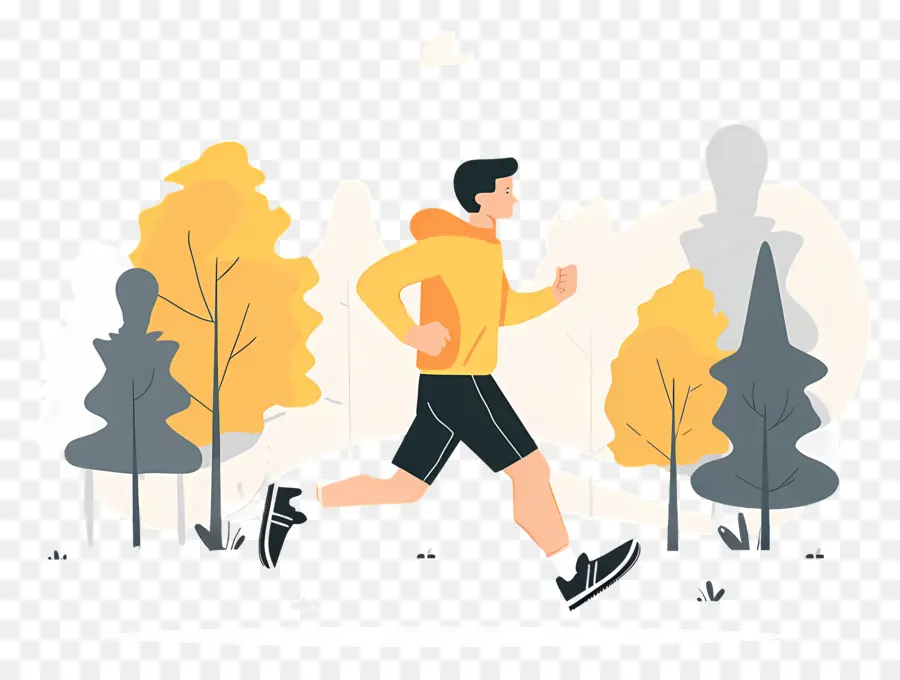 Jogger Dans Le Parc，L'homme PNG